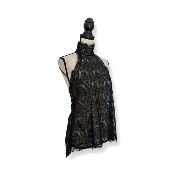 Chanel black lace sheer halter backless top size 38 - Picture 5 of 10